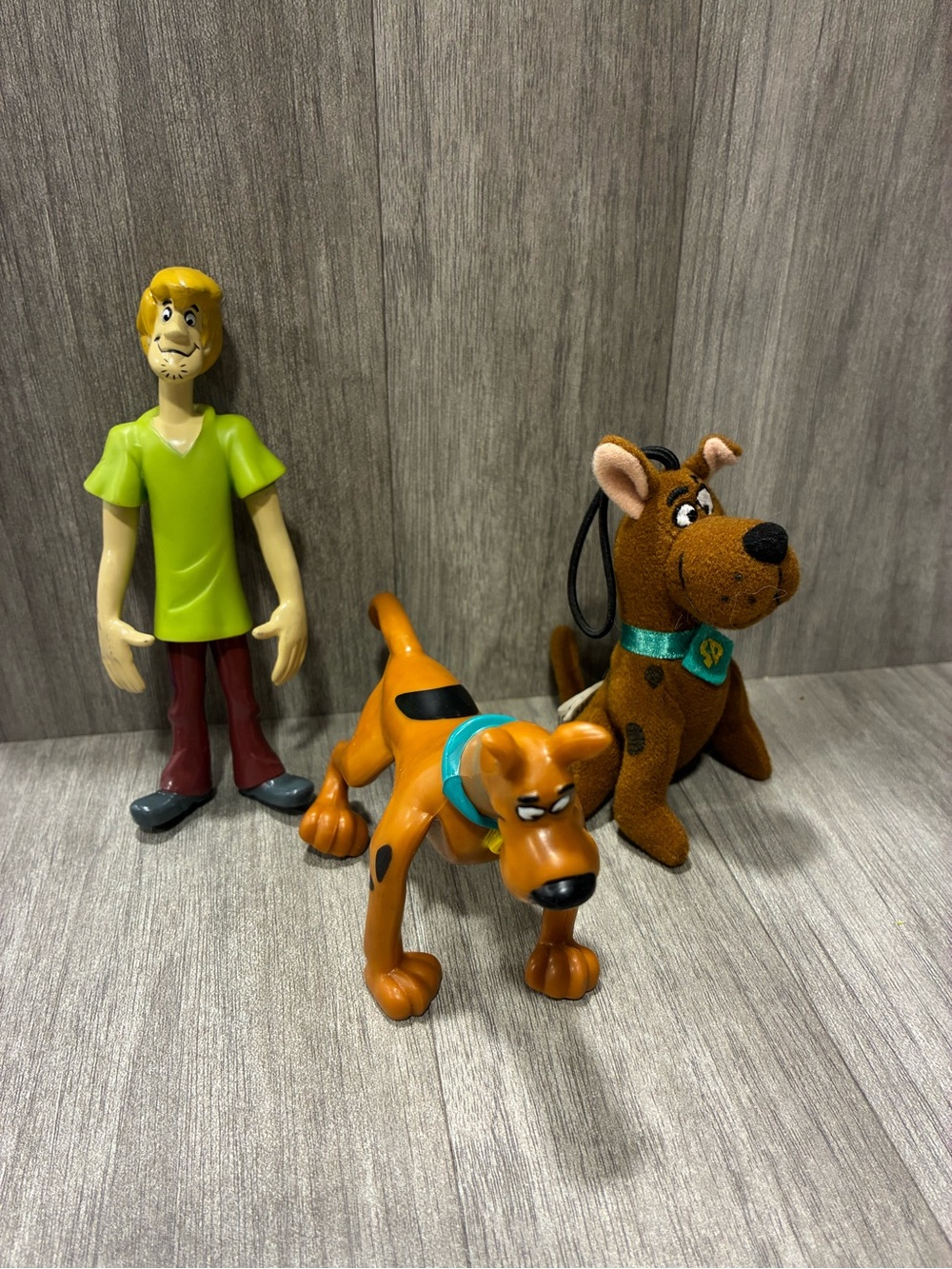 1999 SCOOBY DOO & SHAGGY BENDABLE FIGURES HANNA BARBARA TOYS w Small Plush
